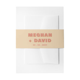 レトログルーヴィ70sボホテラコッタ結婚ズ 招待状ベリーバンド