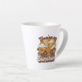 レトログルーヴィ |あなたは私のサンシャイン カフェラテマグ (右アングル)