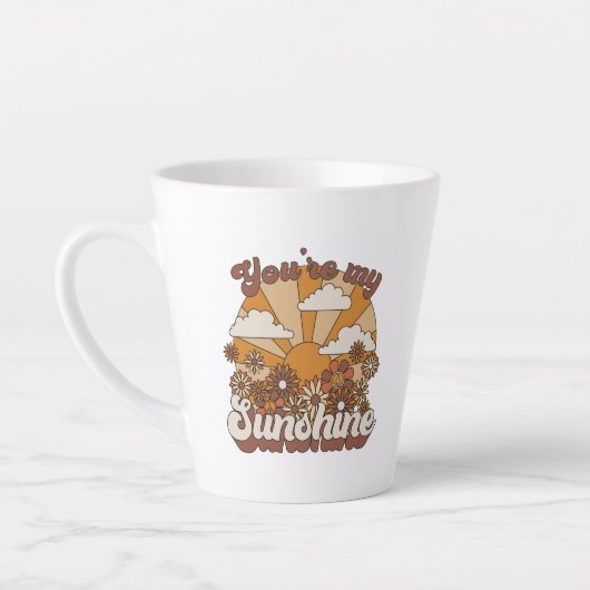 レトログルーヴィ |あなたは私のサンシャイン カフェラテマグ (左)