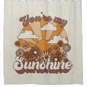 レトログルーヴィ |あなたは私のサンシャイン シャワーカーテン (正面)