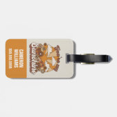 レトログルーヴィ |あなたは私のサンシャイン ラゲッジタグ (裏面横)