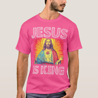 レトログルーヴィ・クリスチャン・イエスは王冠信仰L Tシャツ