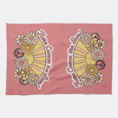 レトログルーヴィ |日来ヴィンテージ図 キッチンタオル (横)