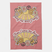 レトログルーヴィ |日来ヴィンテージ図 キッチンタオル (縦)