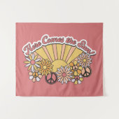 レトログルーヴィ |日来ヴィンテージ図 タペストリー (正面(横))