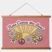 レトログルーヴィ |日来ヴィンテージ図 吊り下げ型タペストリー (正面)