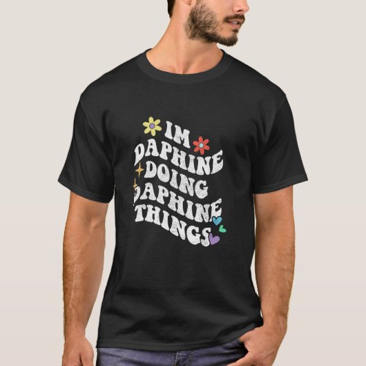 レトログルーヴィImダフィンDaphine Things おもしろい Tシャツ (正面)