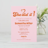 レトログルーヴ可愛い写真卒業 招待状 (スタンド正面)