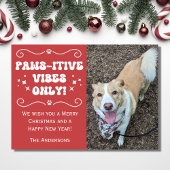 レトログルーヴPaws-acticかわいい犬の写真クリスマス シーズンカード