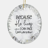 レトログレイフローラリースイースターオーナメント セラミックオーナメント (左)