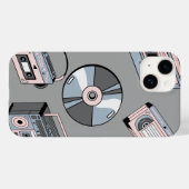 レトログレイ携帯電話ケース Case-Mate iPhoneケース (裏面 (横))