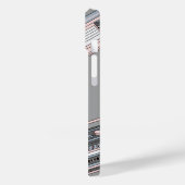 レトログレイ携帯電話ケース Case-Mate iPhoneケース (裏面 / 左)