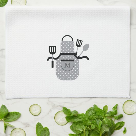 レトログレイ キッチンタオル (折り畳み)