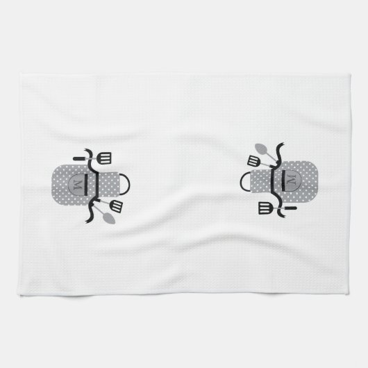 レトログレイ キッチンタオル (横)