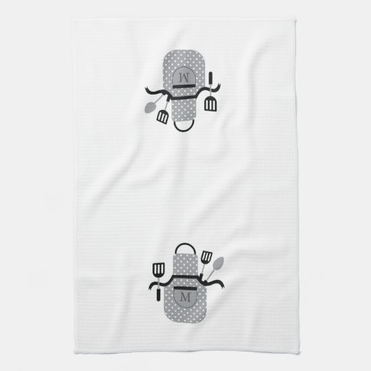 レトログレイ キッチンタオル (縦)