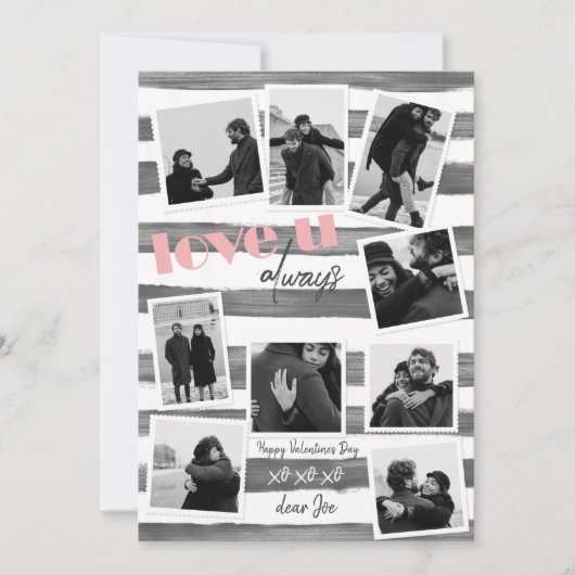 レトログレカスタムー9カップル写真"love u always" シーズンカード (正面)