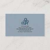 レトログレーの列ブロックプロフェッショナル 名刺 (裏面)