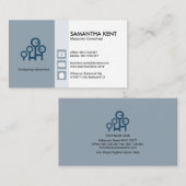 レトログレーの列ブロックプロフェッショナル 名刺 (正面/裏面)