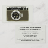 レトログレーカメラ写真名刺 名刺 (正面/裏面)