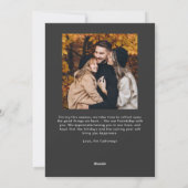 レトログレークリスマスフォトホリデーカード シーズンカード (裏面)