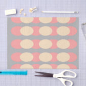 レトログレースポットプリントパターンティッシュペーパー 薄葉紙 (クラフト)