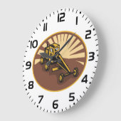 レトログレーダー ラージ壁時計 (傾斜)