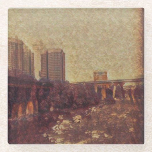 レトログレード版のRVA 2 ガラスコースター (正面)