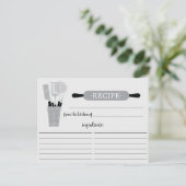 レトログレ転がイのピンキッチンツールレシピカード ポストカード (スタンド正面)