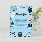 レトログロヴィハロウィーンの誕生日サンキューカード 案内状 (スタンド正面)