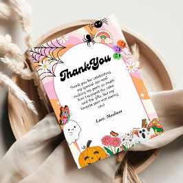 レトログロヴィハロウィーンの誕生日サンキューカード 案内状