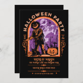 レトログール不気味ハロウィーン 招待状 (正面/裏面)