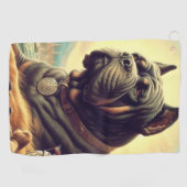 レトロケインコ絵を描ルソ ゴルフタオル (横)