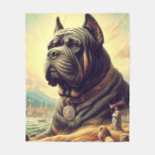 レトロケインコ絵を描ルソ フリースブランケット (正面)