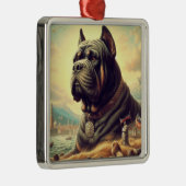 レトロケインコ絵を描ルソ メタルオーナメント (右)