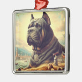 レトロケインコ絵を描ルソ メタルオーナメント (左)