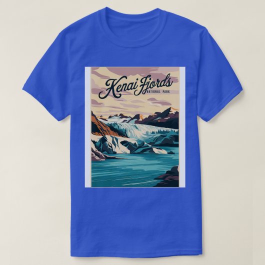 レトロケナイフィヨルド国立公園Tシャツ Tシャツ (デザイン正面)