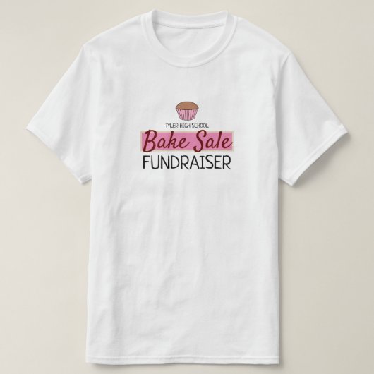レトロケーキデザインチャリティベイクセールイベント Tシャツ (デザイン正面)