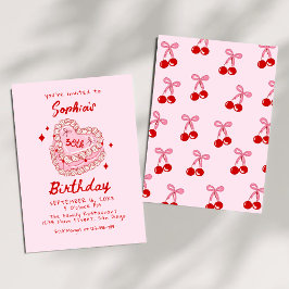 レトロケーキ30歳の誕生日 招待状