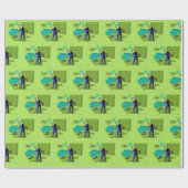 レトロゲイカップルのラブラッピング紙 ラッピングペーパー (フラット)