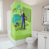 レトロゲイカップルインラブ シャワーカーテン (インサイチュ)