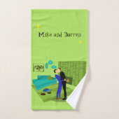 レトロゲイカップルインラブ バスタオルセット (ハンドタオル)