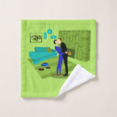 レトロゲイカップルインラブ バスタオルセット (ウォッシュタオル)