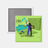 レトロゲイカップルインラブ マグネット (正面/裏面)