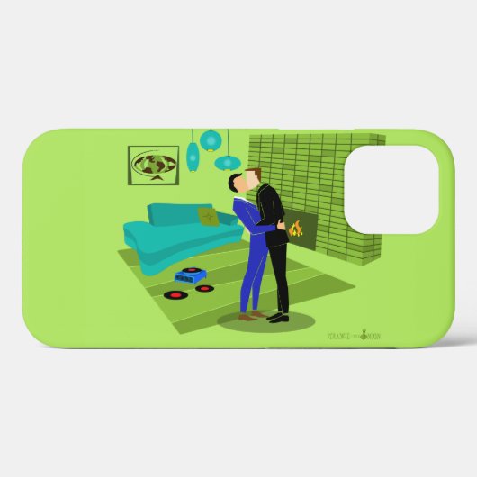 レトロゲイカップル愛のiPhone / iPadケース Case-Mate iPhoneケース (裏面 (横))