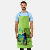 レトロゲイカップルinラブ エプロン (着用した状態)