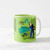 レトロゲイカップルinラブ ツートーンマグカップ (正面右)