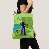 レトロゲイカップルinラブ トートバッグ (クローズアップ)