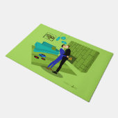 レトロゲイカップルinラブ ドアマット (アングル)