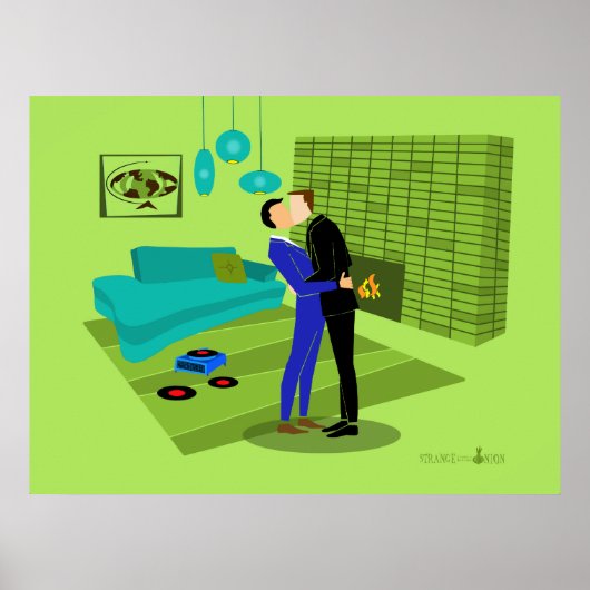 レトロゲイカップルinラブ ポスター (正面)