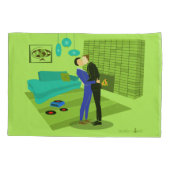 レトロゲイカップルinラブ 枕カバー (裏面)